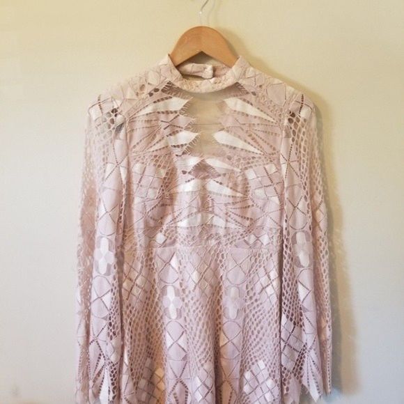 Free People Deco Lace Mini Dress | Ivory Combo - Picture 11 of 12